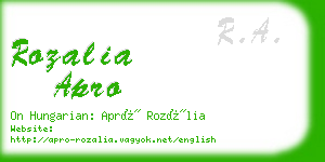 rozalia apro business card